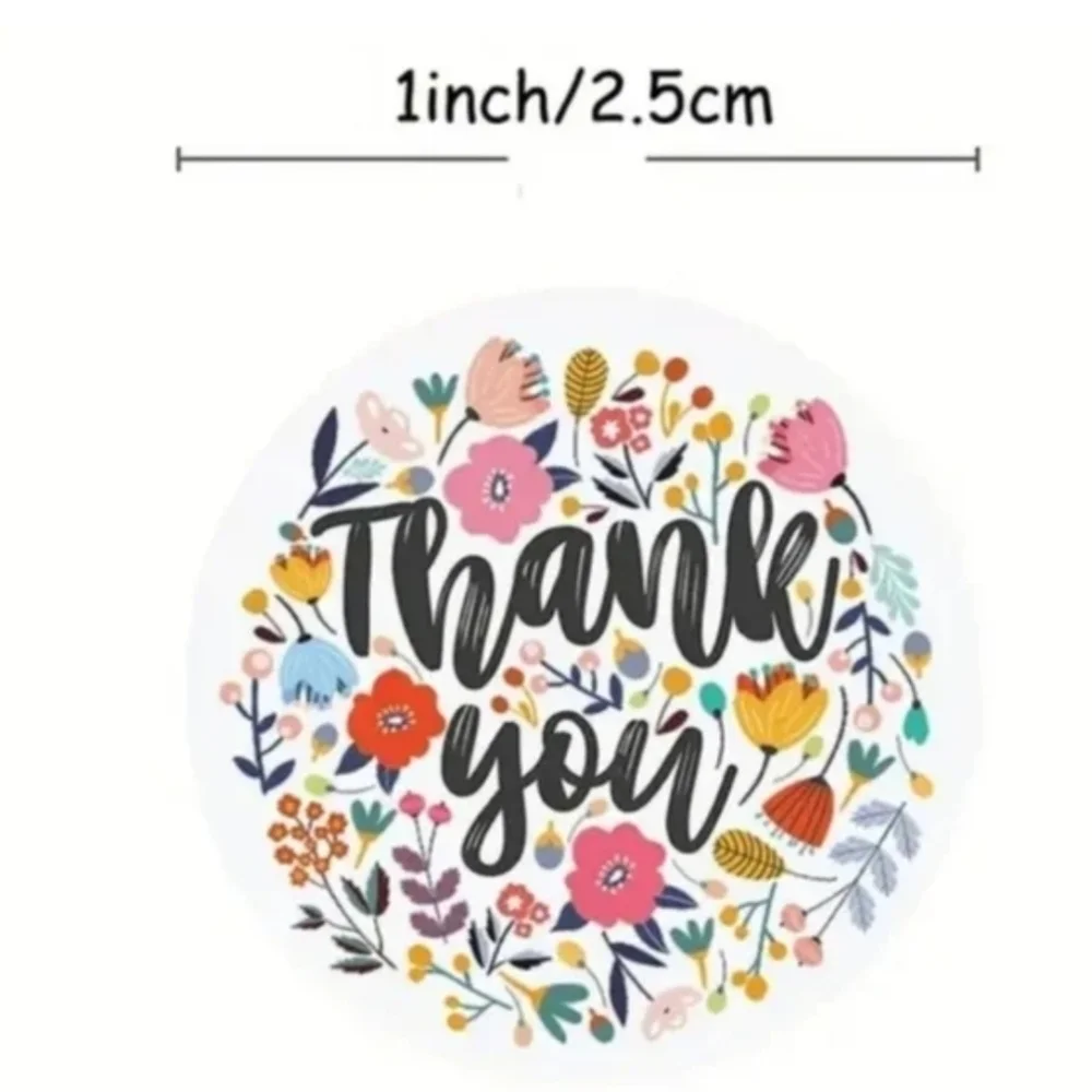 500 Pieces Roll Thank You Sealing Sticker